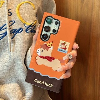 Ốp lưng chống sốc họa tiết Lucky Horse S26Ultra có thể so sánh cho Samsung S26 S23 S24 Ultra S24FE 25FE S25eDge Vỏ chống sốc S25 Plus S25ultra A55 a56 A36