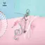 Móc khóa nơ đơn giản Mặt dây chuyền túi sáng tạo Thích hợp cho những người đam mê âm nhạc Hiện tại Phụ kiện trang trí Bapa tinh tế [Mina]