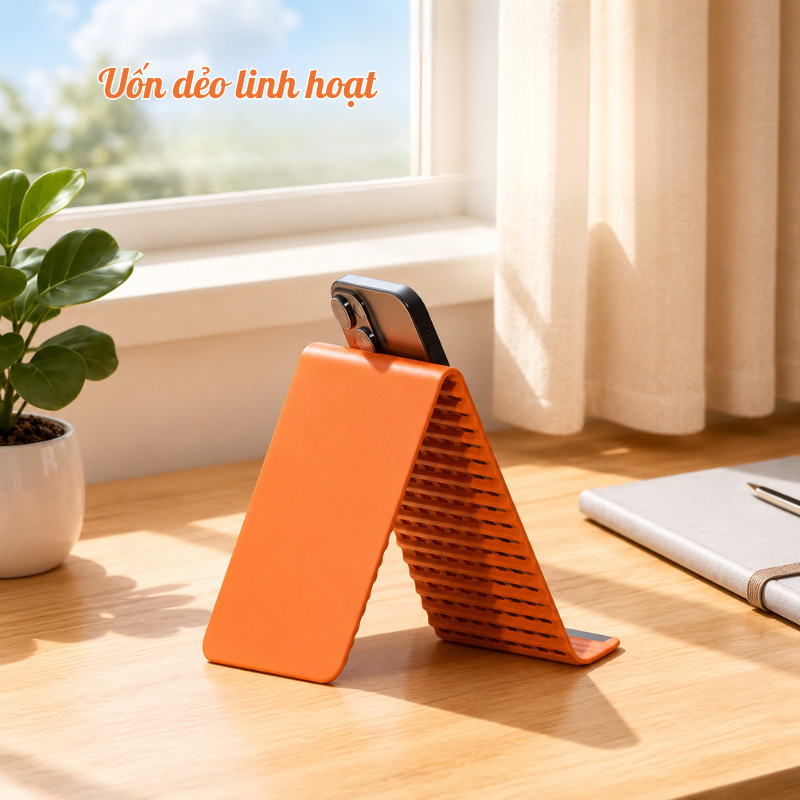 Giá Đỡ Điện Thoại Máy Tính Bảng Silicon Uốn Dẻo GoMarket - Giá Đỡ Gấp Xếp Linh Hoạt Chống Trơn Trượt Đa Năng