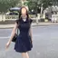 Phong cách mới Phiên bản Hàn Quốc Váy polo dành cho sinh viên Mỹ Hot Girl Slim-fit Slimmer Look Váy sơ mi nữ không tay mùa hè