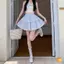 Váy Mini chữ A lưng cao dành cho nữ Xuân Hè Váy ngắn phong cách múa ba lê Vải mềm để mặc hàng ngày mới