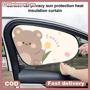 Littleloves1 Tấm che nắng cửa sổ ô tô tĩnh điện Phim dán họa tiết hoạt hình Tấm che nắng cách nhiệt UV cho ghế ngồi trẻ em Sử dụng mùa hè VN