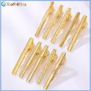 XOITU Kim Loại Mới Màu Vàng Cà Vạt Kẹp Dành Cho Nam Cưới Lưới Cà Vạt Kẹp Quý Ông Thắt Thanh Cà Vạt Pin Cho Nam Phụ Kiện VN