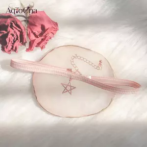 AqToCna Gợi Cảm Ngôi Sao Hồng Choker Dành Cho Nữ Cô Gái Thời Trang Lầu Năm Góc Mặt Dây Chuyền Nelace Đơn Giản Đa Năng Xương Đòn Dây Chuyền Phụ Kiện Trang Sức Quà Tặng AqToCna