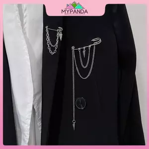 MYPANDA Dark sel Mặt Dây Chuyền Thổ Cẩm Dành Cho Nam Nữ Vintage Trâm Cài Punk Stay Gothic Bông Tai Kẹp Dạo Phố Trang Sức.