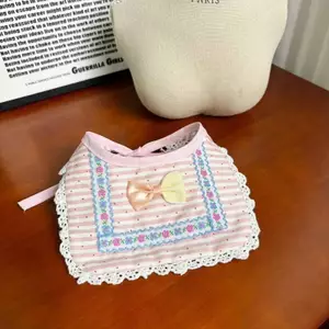 Khăn yếm ren cho chó mèo nhỏ vừa, phụ kiện trang trí dễ thương, tinh tế