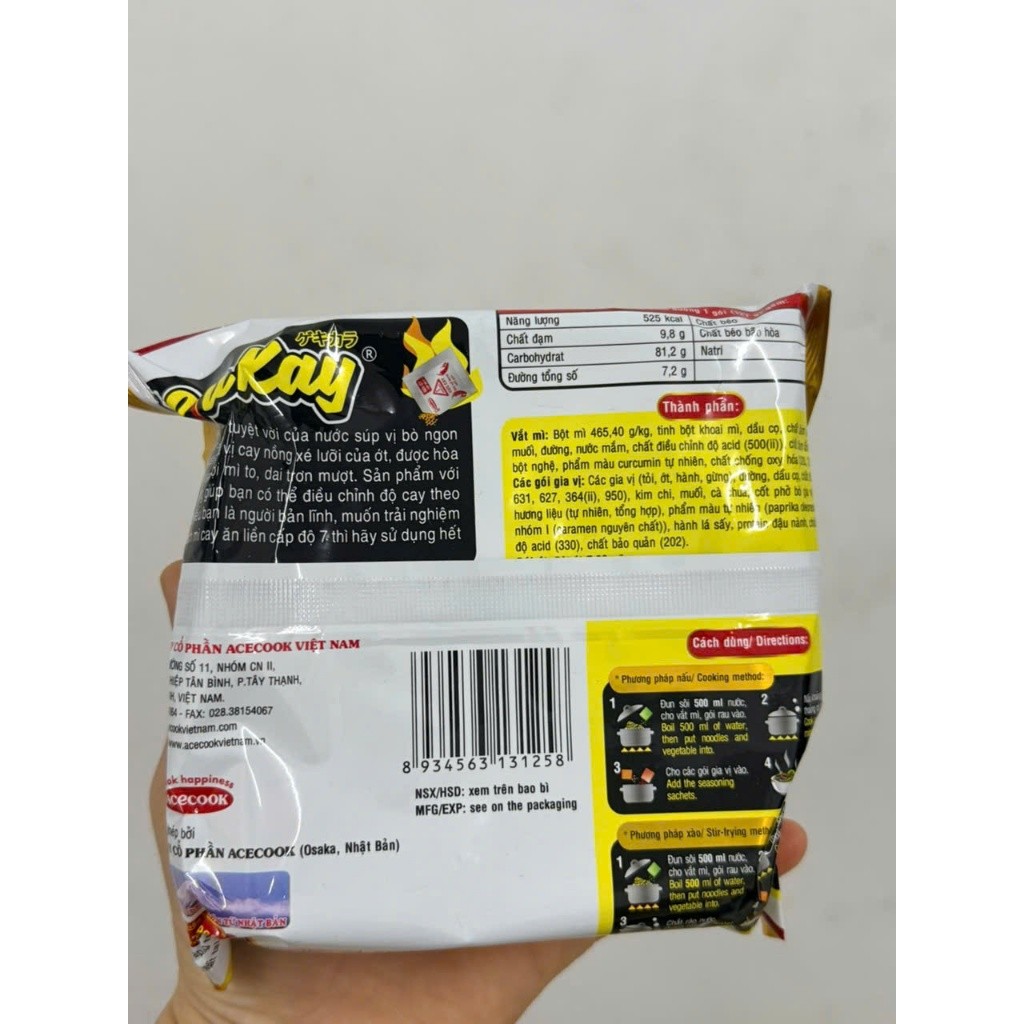 Combo 10 gói Mì SiuKay Vị Bò 127g