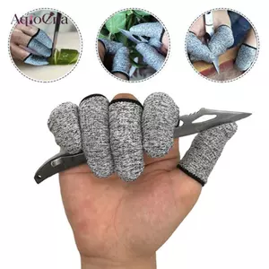 AqToCna 5 Chiếc Chống Cắt Ngón Tay Cũi Hiệu Suất Cao Cấp 5 Bảo Vệ Găng Tay Ngón Tay AqToCna