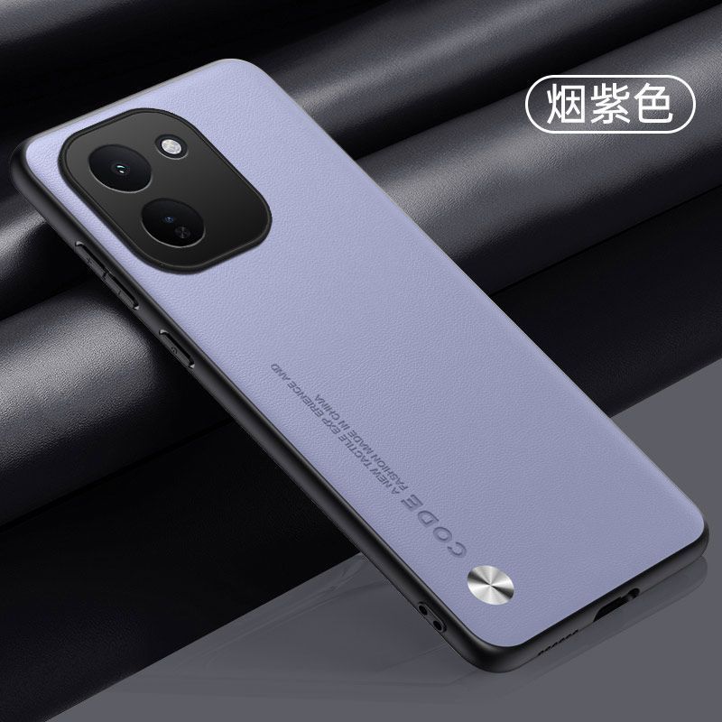 Ốp điện thoại cho iQOO z11 Vỏ cứng cạnh mềm chống sốc cạnh thẳng bằng da trơn