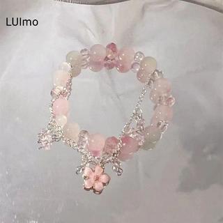 LUImo Hoa Hồng Mặt Dây Chuyền Đính Hạt Dây Chuyền Vòng Tay Ngọt Ngào Cho Nữ Trang Sức Hợp Thời Trang Quà Tặng SBS