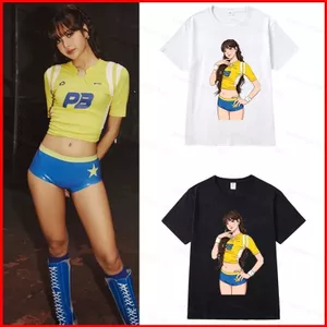 GC1 2026 LISA thoải mái người hâm mộ quà tặng tay ngắn Áo thun FIFA World Cup thứ 23 Áo thun BLACKPINK GC1