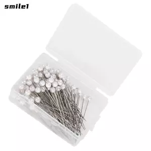 SMILE 100 Chiếc Corsage Pins, Đầu Tròn Ngọc Trai Trắng Chân, Đồ Trang Trí Giả Ngọc Trai Bó Hoa Chân Trang Trí Đám Cưới