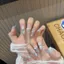 Sea Secrets Pure Hand-Weared Blue High-End Hand-Painted White Fishtail Spray Cat Eye Nails