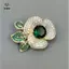 Kim cương giả lấp lánh thanh lịch cao cấp Camellia Trâm cài dành cho nữ Bộ đồ sang trọng Corsage Pin Phụ kiện trang sức dự tiệc văn phòng [Mina]