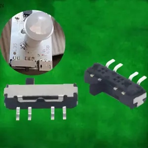 NS 10 Cái 4 Pin Công Tắc Trượt Mini Bật Tắt 3 Vị Trí Micro Trượt Chuyển Đổi Công Tắc Thu Nhỏ Ngang Trượt Công Tắc NS