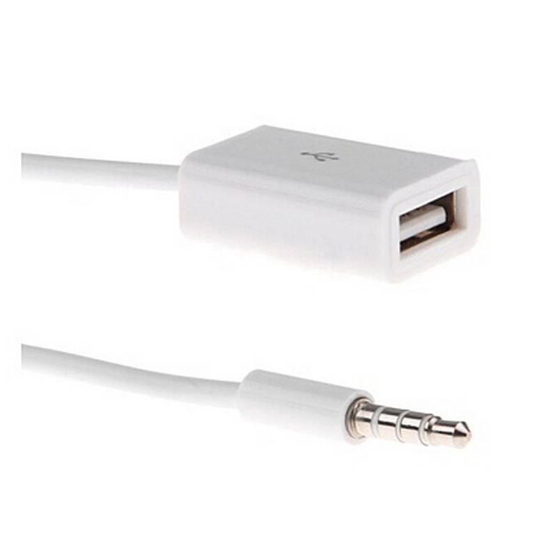 NS 3.5mm Nam AUX Âm Thanh Cắm Ja Sang USB 2.0 Nữ Chuyển Đổi Dây Cáp Xe MP3Male NS