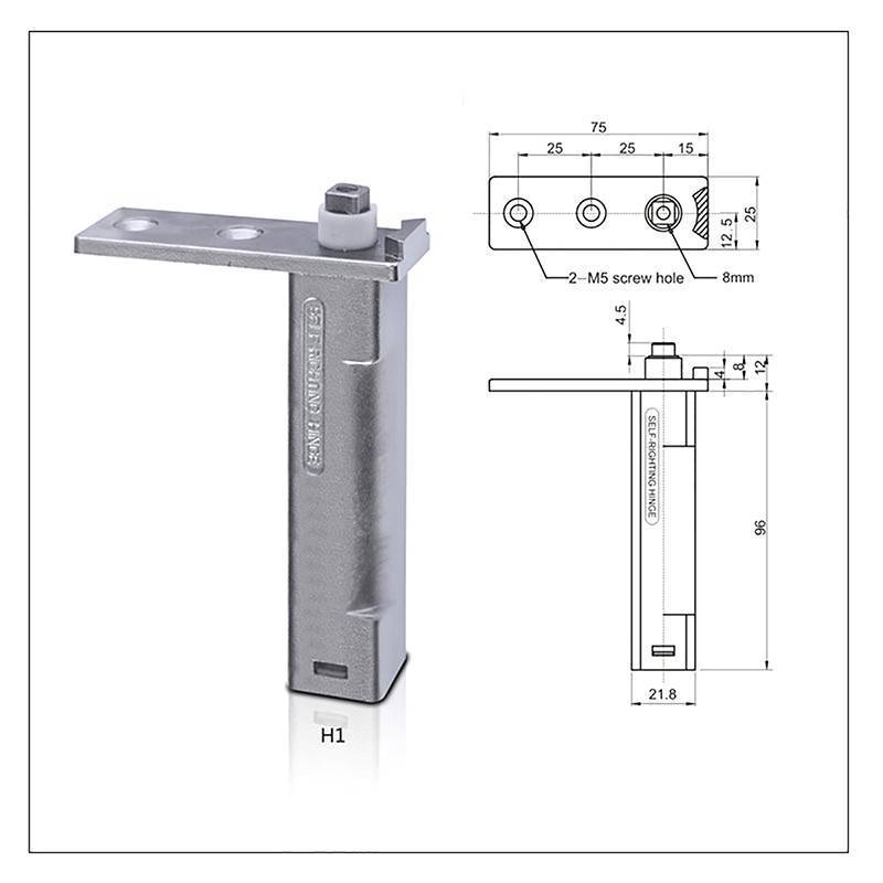 Bản lề cửa tủ lạnh lò xo tự động, thép không gỉ