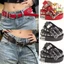 Thắt lưng chéo đinh tán Punk - Thắt lưng trang trí bằng da PU - Thắt lưng khóa kim loại cho váy bé gái, áo khoác - Phụ kiện trang điểm cho nữ - Thắt lưng phong cách cổ điển Hip-hop / Giao hàng miễn phí