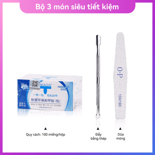 Miss Gooey Bộ dụng cụ tẩy sơn móng tay là sản phẩm dùng một lần, không mùi và dịu nhẹ không làm hư hại sơn móng tay hoặc sơn gel.