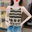 Phụ Nữ Phong Cách Boho Sọc Knnited Tank Nữ Casual Không Tay Top Nhiều Màu Sắc Ngày Lễ Mặc Áo Sơ Mi