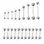 Nhíp 10 Chiếc Thép Không Gỉ Bóng Lưỡi Rốn Núm Vú Barbell Nhẫn Thanh Thân Xuyên VN