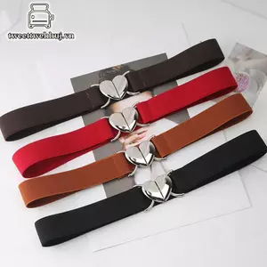 Nhíp Thắt Lưng Co Giãn Trái Tim Tình Yêu Kim Loại Bule Eo Đầm Áo Len Trang Trí Dây Thắt Lưng VN