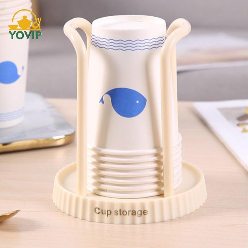 YOVIP kệ bảo quản nước trà dùng một lần, giá trưng bày cốc, dụng cụ sắp xếp nhà VN