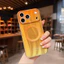 Ốp điện thoại từ tính gradient đầy màu sắc cho iPhone 17 Pro Max 14 15 16 pro max Bảo vệ ống kính chống rơi Vỏ cứng bảo vệ điện thoại