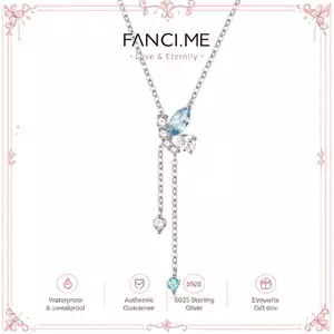 Vòng cổ bạc hình bướm "Aqua Bliss" FANCIME