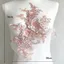 PYCOU Sequin Đính, Hoa Đính Hạt Lưới Thêu Hoa Đính, May Miếng Dán Kim Cương Giả Thêu Kích Thước Lớn Ren Hoa Vải Viền Đầm Dự Tiệc