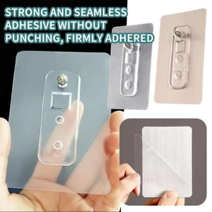Mới 5 Chiếc Không Khoan Dính Vít Tấm Tường 7x10cm Tự Dính Móc Đế Cho Gương Đồng Hồ Khung Hình Treo