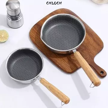 Chảo chống dính CHLOCH, Chảo chiên bề mặt chống dính bằng thép không gỉ, Chảo chống dính nướng không tráng gia đình
