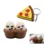 FUHUIOT Foods Clicker Móc Chìa Khóa, Trứng Chiên In 3D Pizza Cookie Clicker, Trứng Đôi Chống Thấm Nước PLA Mô Phỏng Bánh Cảm Giác Clicker Đồ Chơi Hàng Ngày