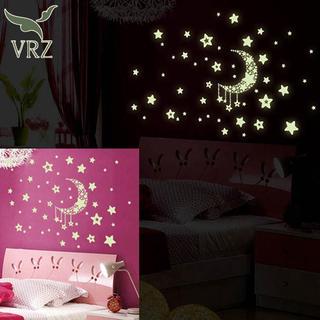 VRZ Mặt trăng sao phát sáng trong bóng tối trần phát sáng vách ngăn phòng ngủ trẻ em HOT