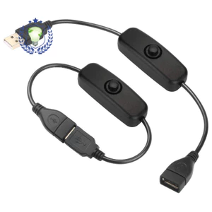 YU7K Trắng Đen USB Nam Nữ Cáp Nối Dài Với 501 Nút Công Tắc Cáp USB Chuyển Đổi USB Cáp Sạc Đèn LED Thanh Cáp