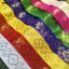 Viền vải hoa Boho dân tộc SMILE, Viền vàng đen trắng Ruy băng vải dệt Jacquard, Phụ kiện ren vàng phẳng Viền họa tiết hình học truyền thống