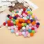 MỚI 100 Cái / lốc Macaron Pompom Lông Tơ Bóng 10 Mm Coloful Sang Trọng Bóng Handmade Thủ Công DIY Trang Trí Đồ Chơi Băng Đô Quấn Tóc Chất Liệu Phụ Kiện SKY