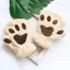 AN.MART Đáng Yêu Sang Trọng Mèo Móng Vuốt Paw Găng Tay Sang Trọng Ấm Áp Mềm Mại Sang Trọng Ngắn Ngón Lông Tơ Gấu Găng Tay Trang Phục Găng Tay Nửa Ngón VN