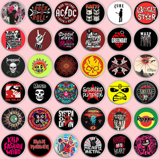 Vintage NẶNG KIM LOẠI Ban Nhạc Rock Theo Chủ Đề Tròn Huy Hiệu Cổ Điển Rock Punk Logo Trâm Áo Khoác Ba Lô Phụ Kiện Quà Tặng Cho Người Hâm Mộ Nhạc Rock