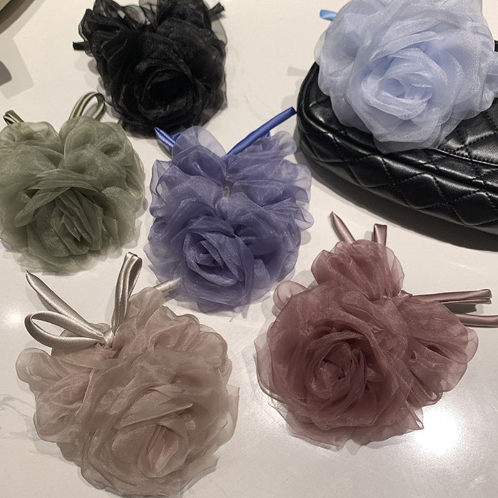 Hululu / Ba Cách Mặc Nhẫn Tóc Hoa Cổ Tích Đẹp ~ Organza Sang Trọng Scrunchy Nữ Dây Buộc Tóc Phụ Kiện Tóc