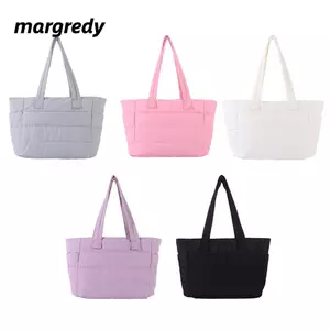 Túi Tote Nữ MARGREDY, Nhiều Túi Túi Túi Xách Puffer Lông Tơ Dung Tích Lớn, Túi Đi Lại Thời Trang Cho Công Sở Du Lịch Bãi Biển Phòng Tập Gym