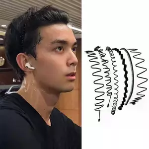 PNPIA- Unisex Kim Loại Sóng Mùa Xuân Tóc Hoop La Chống Trơn Trượt Thể Thao Ngoài Trời s Băng Đô Quấn Tóc Đơn Giản Cho Nữ Nam Rửa Mặt Mũ Đội Đầu