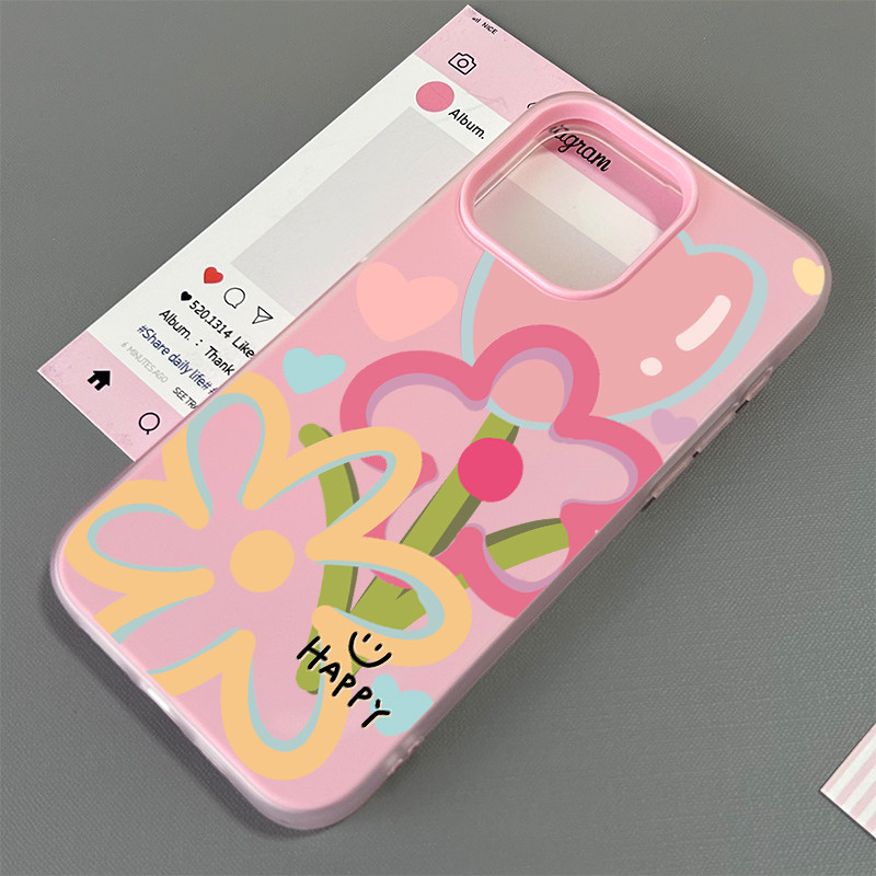 Ốp điện thoại họa tiết hoa ly xanh cho iPhone 17/16 Pro Max/15/14/13/12/11