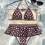 Set Bikini 2 Mảnh Chấm Bi Nâu Choco Mùa Hè