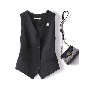 Áo Vest Vest Nữ Phù Hợp Với Áo Khoác Phù Hợp Với Tất Cả Trận Đấu Mùa Xuân 2025 Cổ Hẹp Ôm Phù Hợp Với Ngắn Phù Hợp Với Áo Vest Nhỏ 6.4