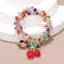 ECK Nhiều Màu Sắc Kim Cương Giả Anh Đào Co Giãn Tóc Dành Cho Nữ Cô Gái Ngọt Ngào Tóc Trang Trí Scrunchie Dây Buộc Tóc Pha Lê Phụ Kiện Tóc HOT