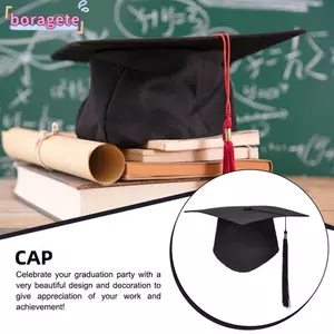 Mũ tốt nghiệp BORAGETE, Lễ cấp bằng Đại học Mũ cối, Unisex DIY Trường trung học 2024 Tốt nghiệp Đại học Mũ học thuật