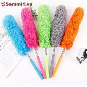 Bàn chải lau bụi tay cầm dài bằng thép không gỉ có thể thu vào ZK - Bàn chải bụi sợi nhỏ VN