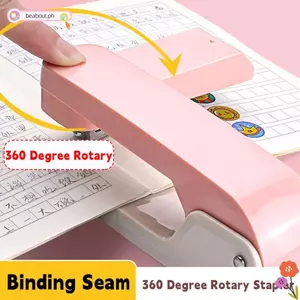 Dụng cụ bấm ghim BEABOUT, Sử dụng kim bấm dài xoay 360 độ 24 / 6 26 / 6, Dụng cụ đóng sách thủ công dễ dàng bằng kim loại di động Văn phòng trường học