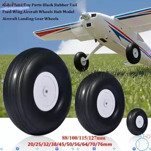 DAYBREAK Đuôi Fxed Cánh Máy Bay Bánh Xe Hub, Cao Su Đen Trẻ Em Máy Bay Đồ Chơi Phần, Chất Lượng Cao 0.75 "- 5" Inch Đồ Chơi Máy Bay Phụ Kiện Để Thay Thế Máy Bay RC